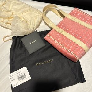 BVLGARI TOTE CANVAS PINK